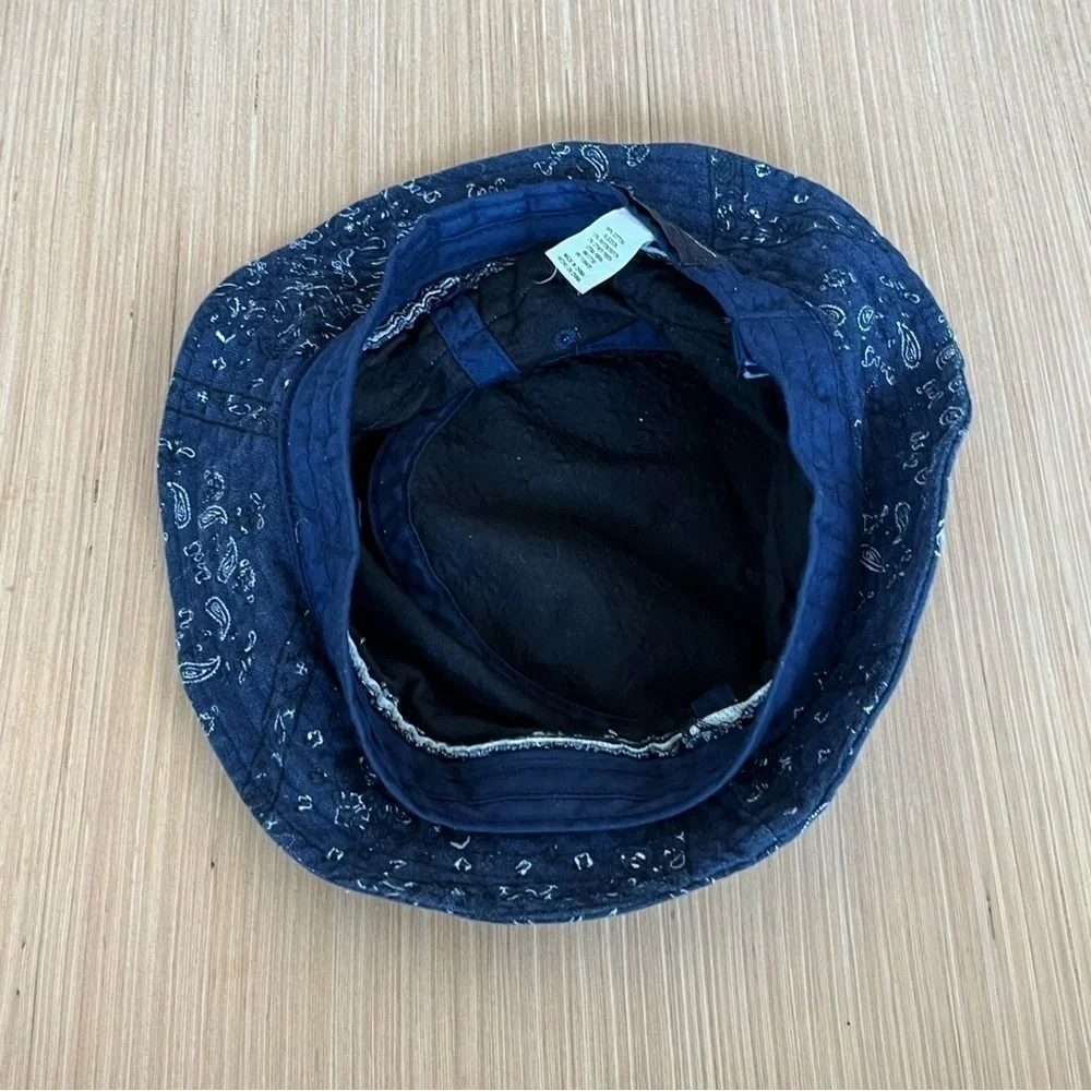 Kid's Chambray Paisley Print Bucket Hat